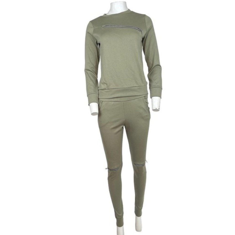 Sweatsuit Set Olive Green